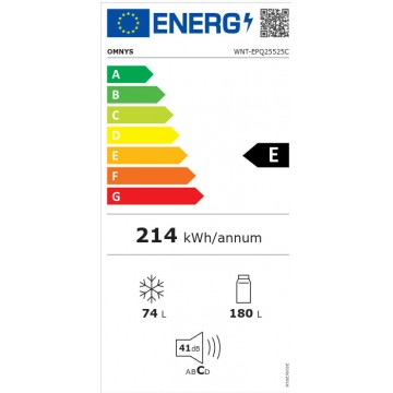 Omnys Ψυγειοκαταψύκτης 254lt Υ181xΠ56xΒ61.5εκ. Μπεζ WNT-EPQ25525C